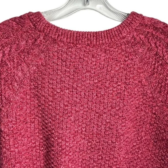 GAP Women's Pink Cable Knit Pullover Sweater Size M Casual Fall - Picture 9 of 13